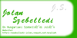 jolan szebelledi business card